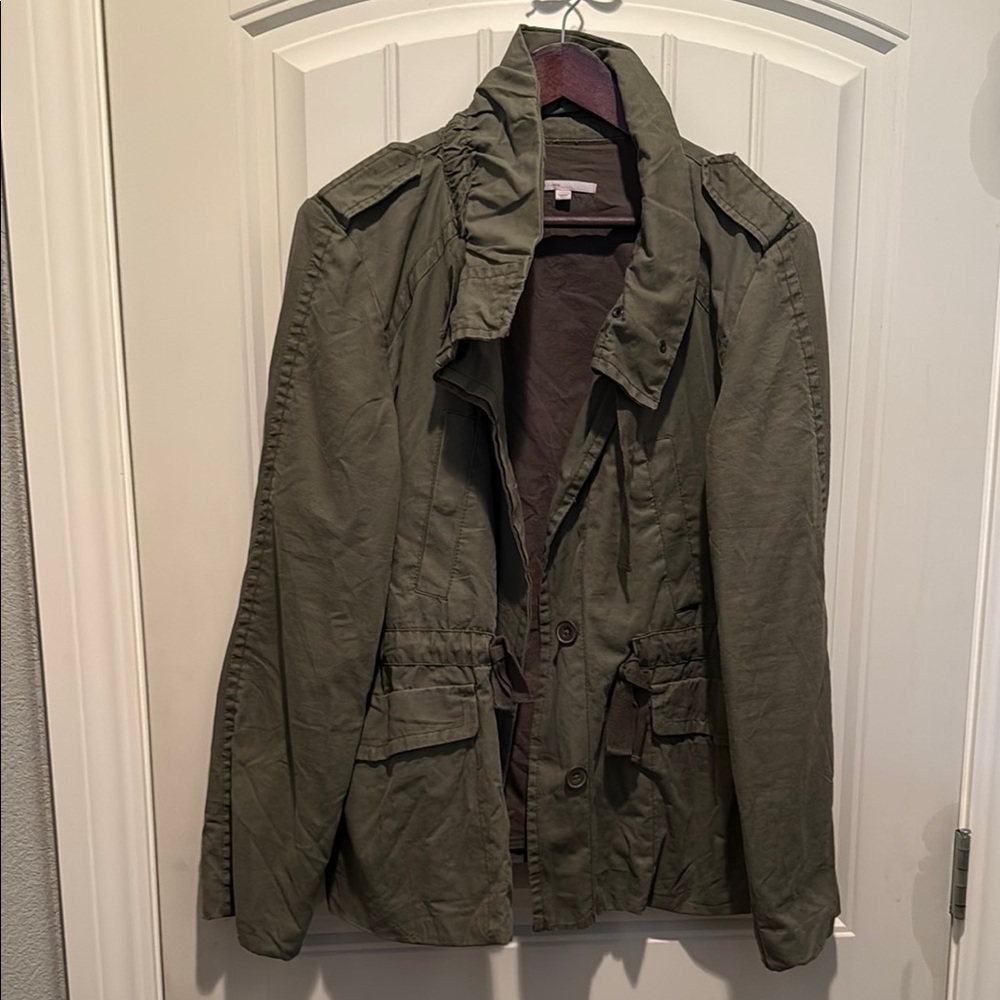 GAP Green Military Field Jacket with Structured Shoulders